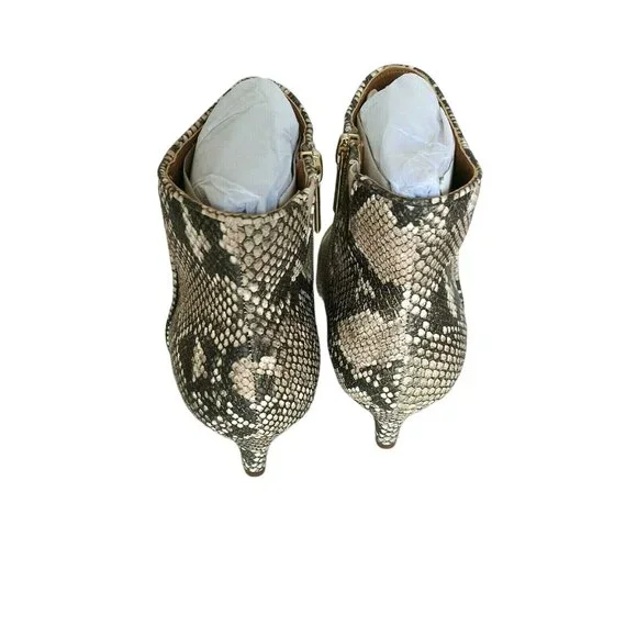 ComfortView Meredith Ankle Bootie Women Size 7 WW Snakeskin Print Kitten Heel - Picture 6 of 7